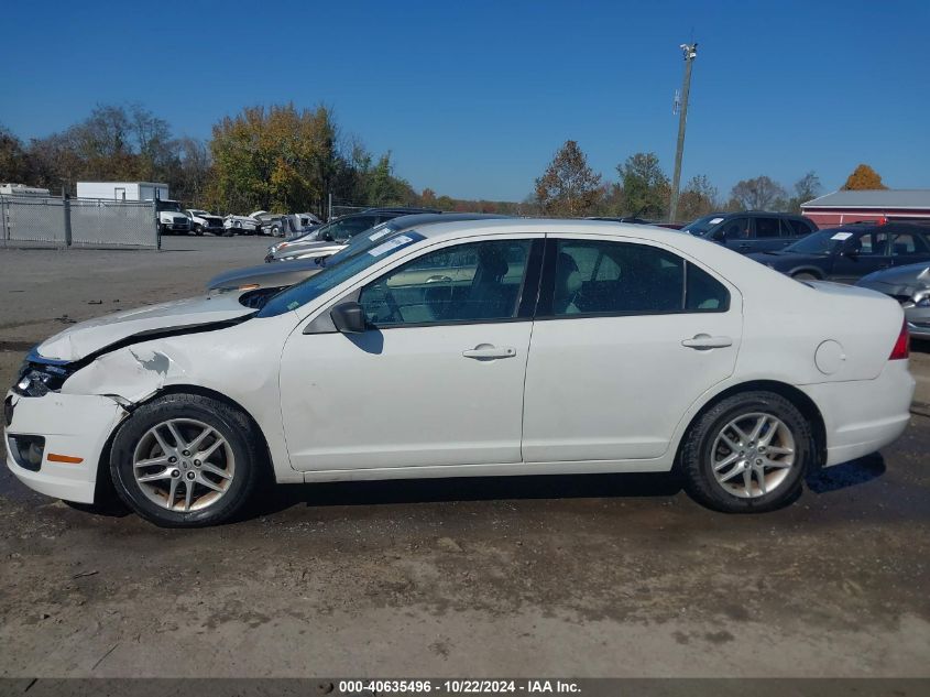 2012 Ford Fusion S VIN: 3FAHP0GA7CR390490 Lot: 40635496