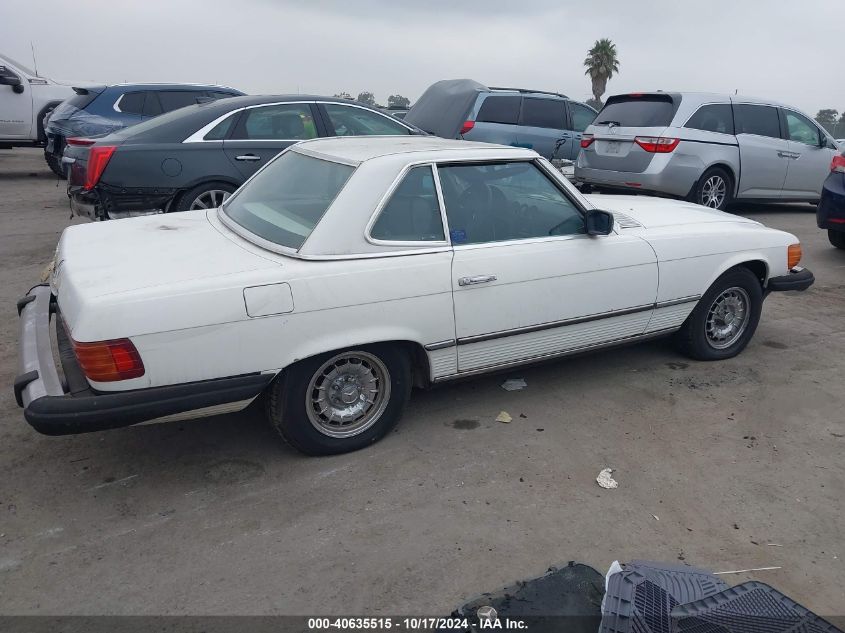 1982 Mercedes-Benz 380 Sl VIN: WDBBA45A5CB01643 Lot: 40635515