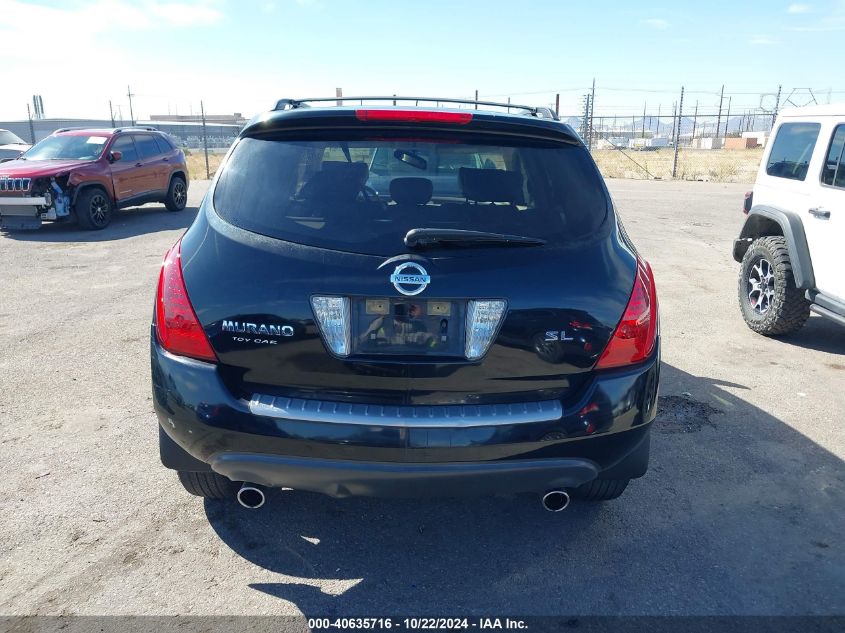 2006 Nissan Murano Sl VIN: JN8AZ08TX6W409643 Lot: 40635716