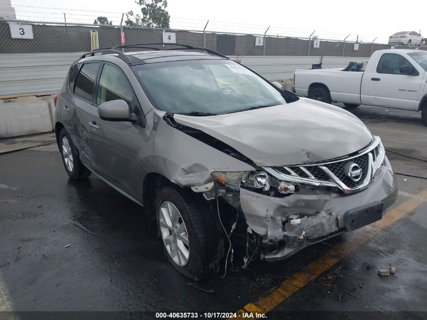 2012 Nissan Murano Sl VIN: JN8AZ1MU3CW120250 Lot: 40635733