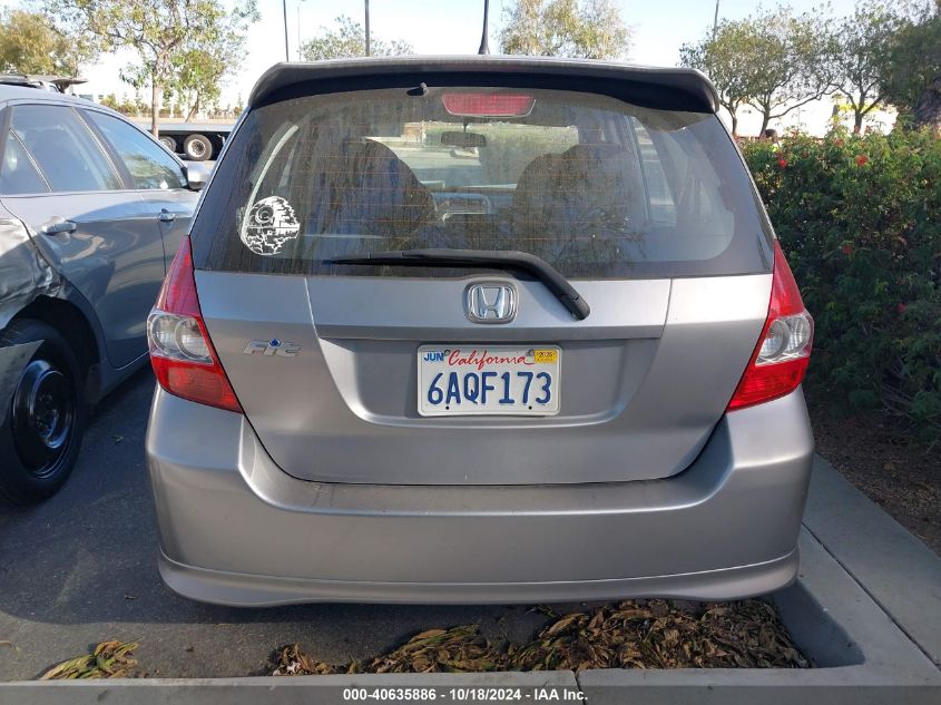 2007 Honda Fit Sport VIN: JHMGD38697S054990 Lot: 40635886