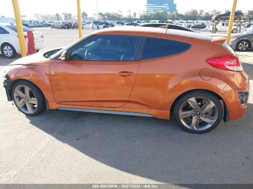 2013 HYUNDAI VELOSTER TURBO W/BLACK - KMHTC6AE2DU174678