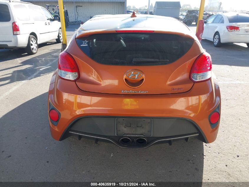 2013 HYUNDAI VELOSTER TURBO W/BLACK - KMHTC6AE2DU174678