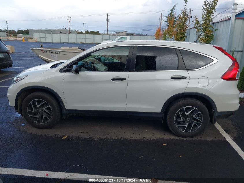 2016 Honda Cr-V Se VIN: 5J6RM4H43GL078642 Lot: 40636123