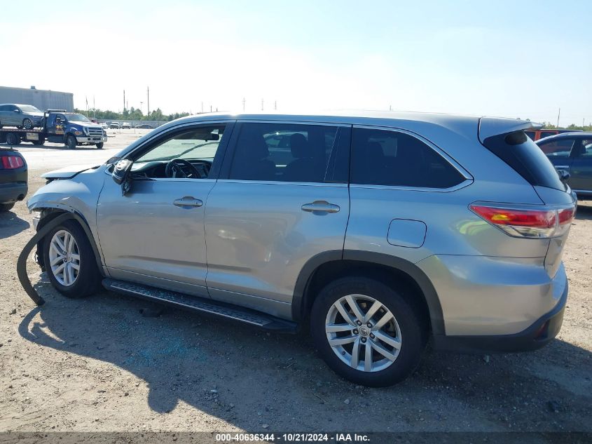 2014 Toyota Highlander Le V6 VIN: 5TDZKRFH1ES014402 Lot: 40636344