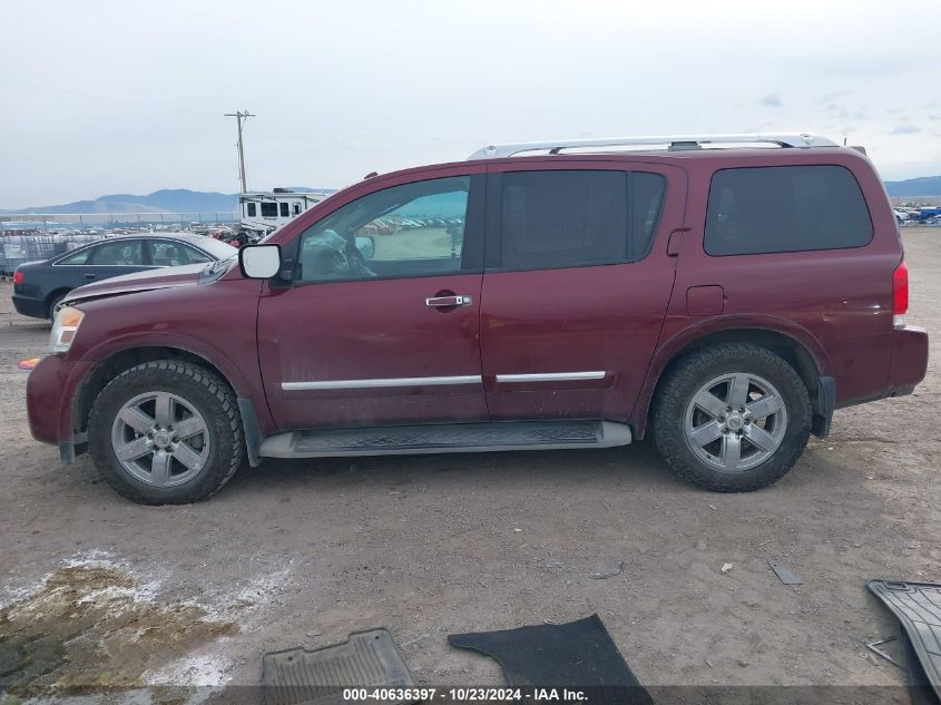 2011 Nissan Armada Platinum VIN: 5N1AA0NE1BN618726 Lot: 40636397