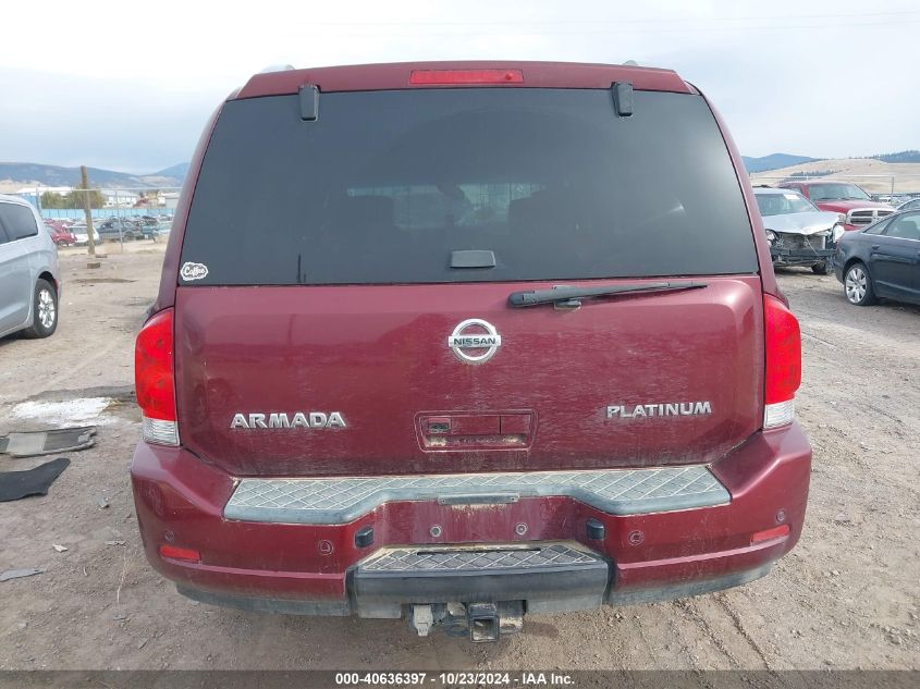 2011 Nissan Armada Platinum VIN: 5N1AA0NE1BN618726 Lot: 40636397