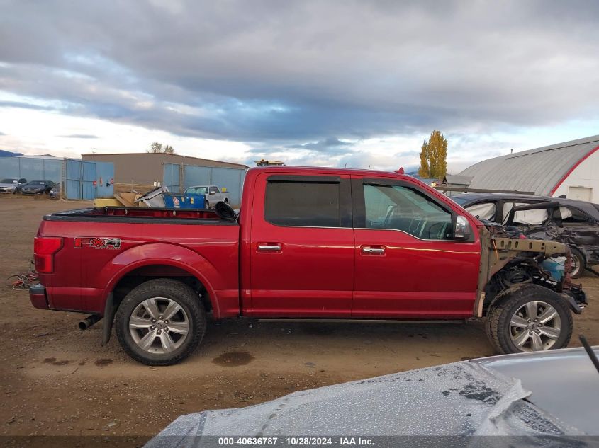 2018 Ford F-150 Platinum VIN: 1FTEW1EG0JFA96193 Lot: 40636787