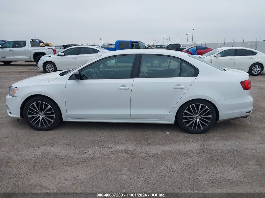 2015 Volkswagen Jetta 1.8T Sport VIN: 3VWD17AJ1FM325466 Lot: 40637230