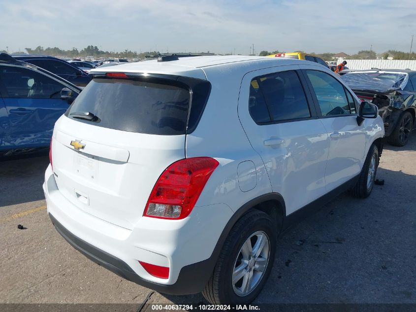 VIN 3GNCJKSB0LL229572 2020 Chevrolet Trax, Fwd Ls no.4