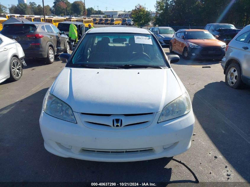 2004 Honda Civic Dx Vp VIN: 2HGES16384H555563 Lot: 40637298