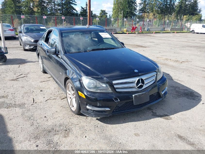 2012 Mercedes-Benz C 250 Luxury/Sport VIN: WDDGF4HB7CR216637 Lot: 40637386