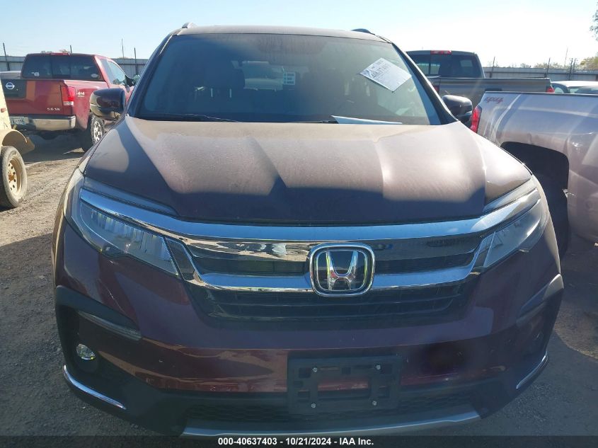 2022 Honda Pilot Touring VIN: 5FNYF5H92NB013360 Lot: 40637403
