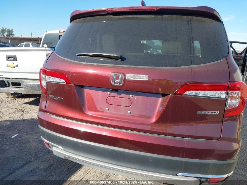 2022 Honda Pilot Touring VIN: 5FNYF5H92NB013360 Lot: 40637403