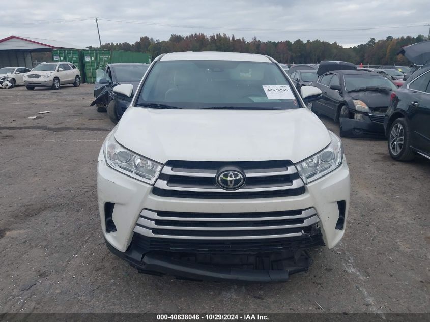 2019 Toyota Highlander Le VIN: 5TDZARFH0KS054114 Lot: 40638046