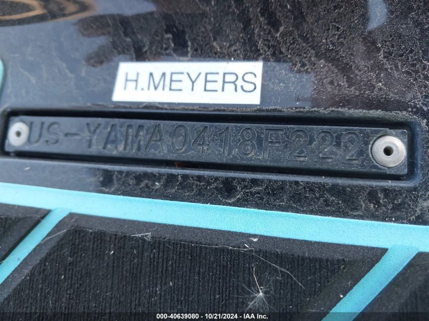 2024 Yamaha Fx Svho VIN: YAMA0418F22200000 Lot: 40639080