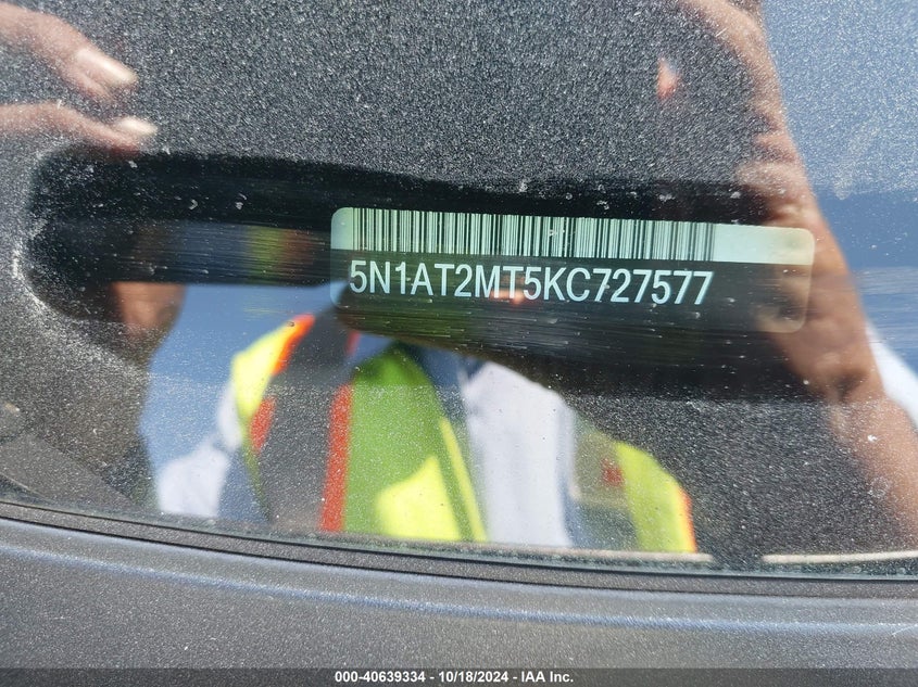 VIN 5N1AT2MT5KC727577 2019 NISSAN ROGUE S