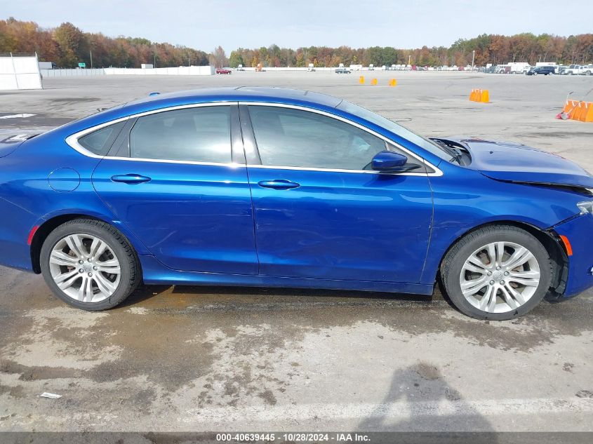 2015 Chrysler 200 Limited VIN: 1C3CCCABXFN588706 Lot: 40639445