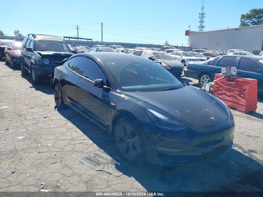 VIN 5YJ3E1EA4NF338757 2022 Tesla Model 3, Rear-Whee... no.1