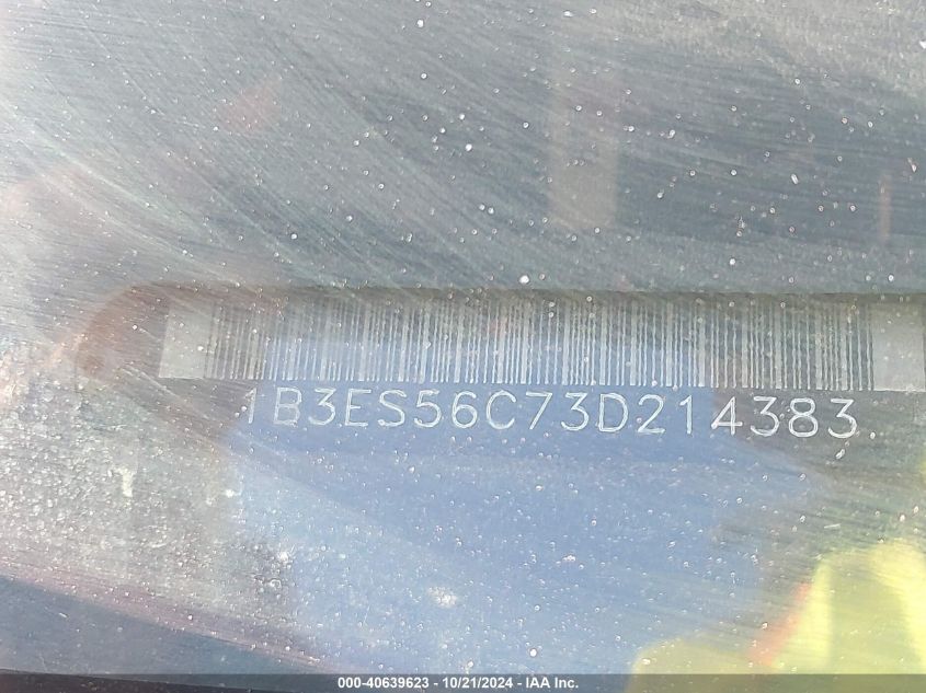 2003 Dodge Neon Sxt VIN: 1B3ES56C73D214383 Lot: 40639623