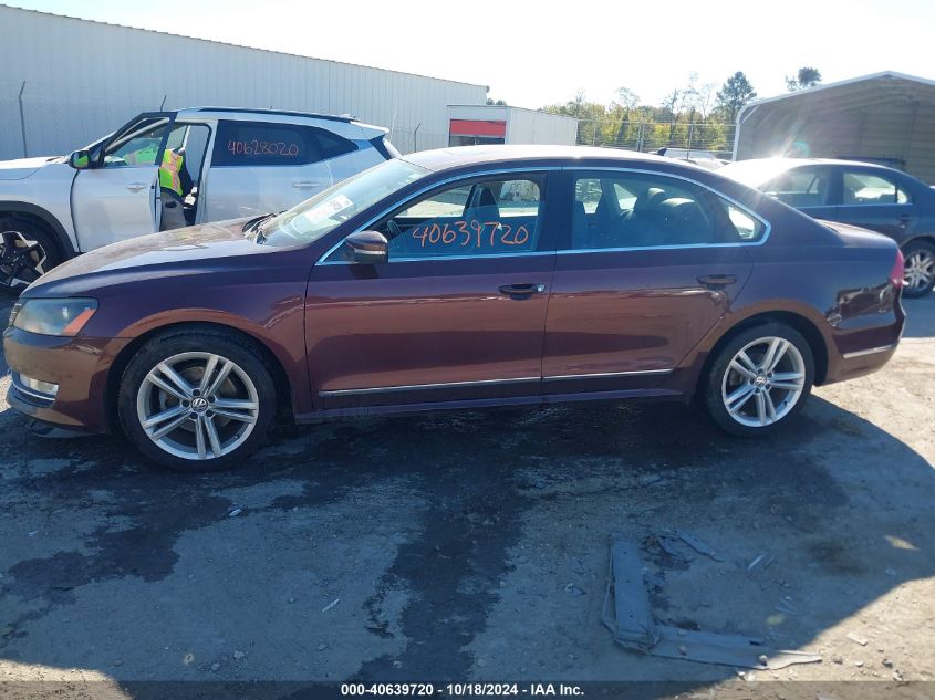 2013 Volkswagen Passat 2.0L Tdi Sel Premium VIN: 1VWCN7A38DC012415 Lot: 40639720