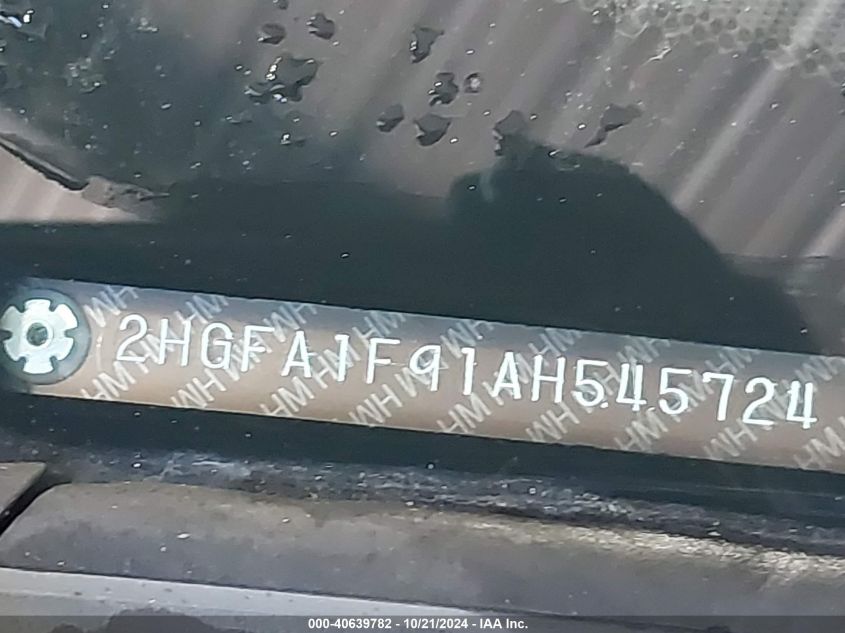 2010 Honda Civic Ex-L VIN: 2HGFA1F91AH545724 Lot: 40639782