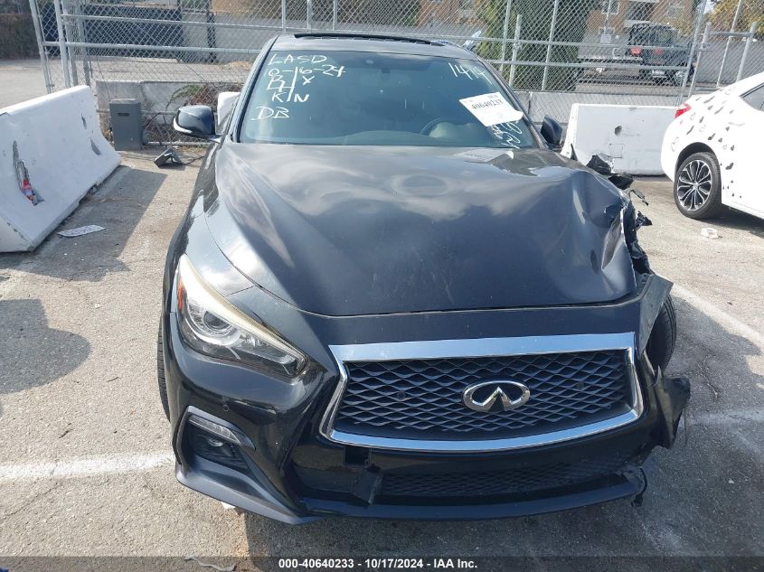 2018 Infiniti Q50 3.0T Red Sport 400 VIN: JN1FV7APXJM461414 Lot: 40640233