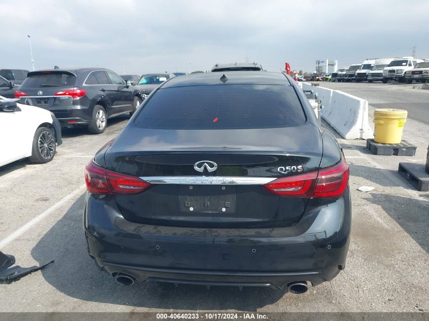 2018 Infiniti Q50 3.0T Red Sport 400 VIN: JN1FV7APXJM461414 Lot: 40640233