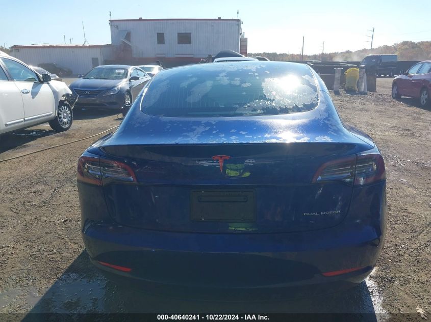 2018 Tesla Model 3 Long Range/Performance VIN: 5YJ3E1EB5JF096595 Lot: 40640241