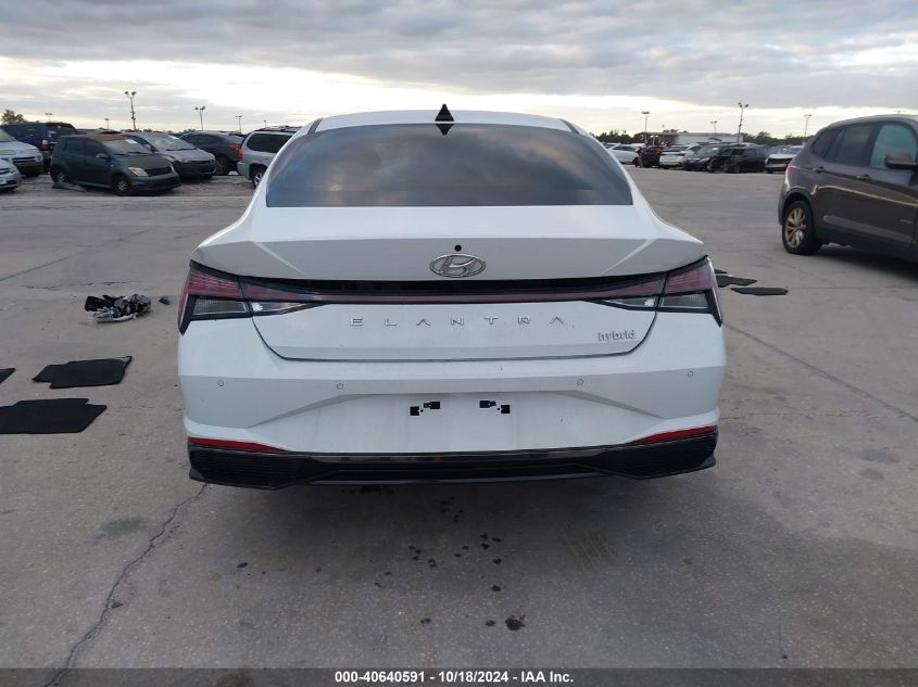 2022 Hyundai Elantra Hybrid Limited VIN: KMHLN4AJXNU024699 Lot: 40640591