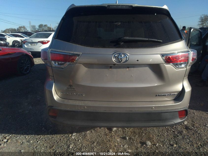 2015 Toyota Highlander Limited/Ltd Platinum VIN: 5TDDKRFHXFS180221 Lot: 40640971