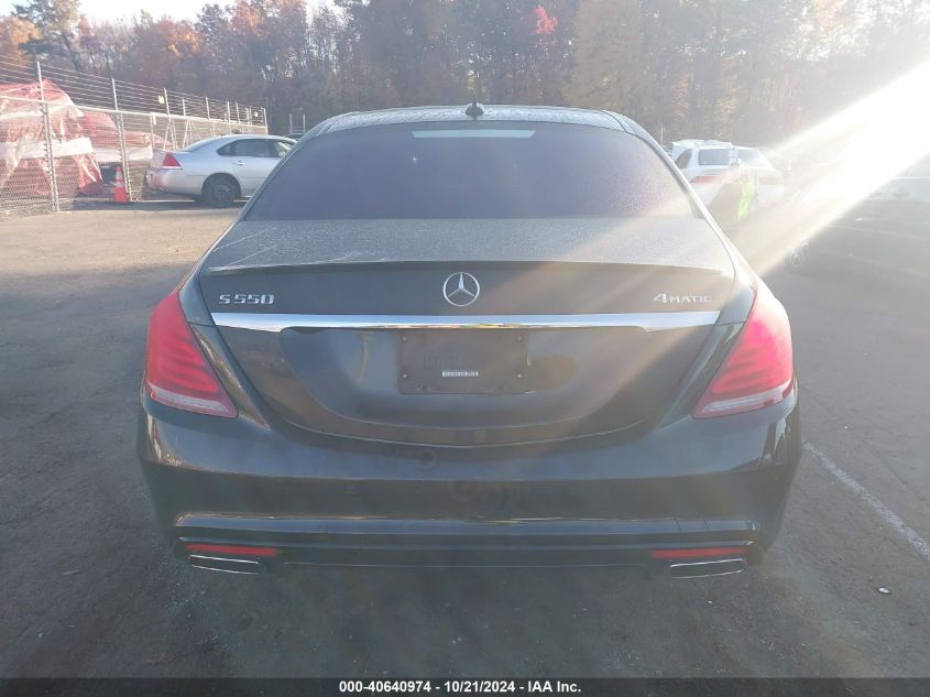 2015 Mercedes-Benz S 550 4Matic VIN: WDDUG8FB3FA197307 Lot: 40640974