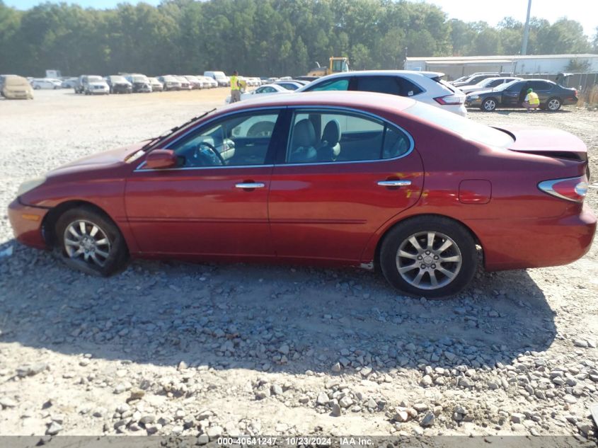 2004 Lexus Es 330 VIN: JTHBA30G845053136 Lot: 40641247