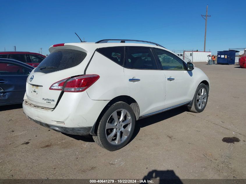 2012 Nissan Murano Le VIN: JN8AZ1MW2CW229980 Lot: 40641279