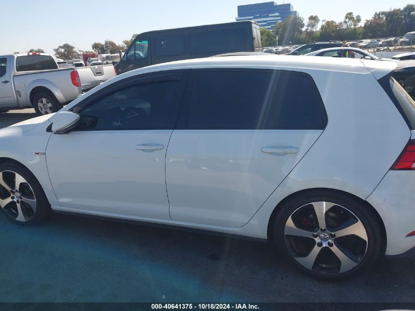 2018 Volkswagen Golf Gti 2.0T Autobahn/2.0T S/2.0T Se VIN: 3VW447AU4JM293624 Lot: 40641375