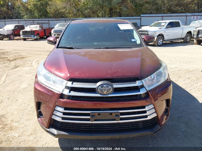 2017 Toyota Highlander Le VIN: 5TDZZRFH1HS206046 Lot: 40641466