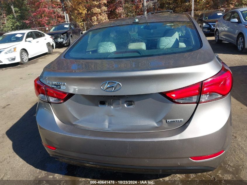 2015 Hyundai Elantra Limited VIN: 5NPDH4AEXFH572653 Lot: 40641478