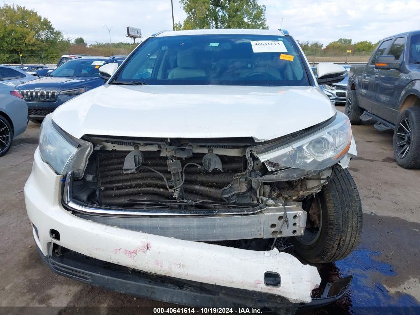 2015 Toyota Highlander Xle V6 VIN: 5TDKKRFH6FS116216 Lot: 40641614