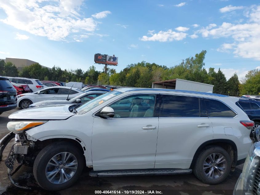 2015 Toyota Highlander Xle V6 VIN: 5TDKKRFH6FS116216 Lot: 40641614