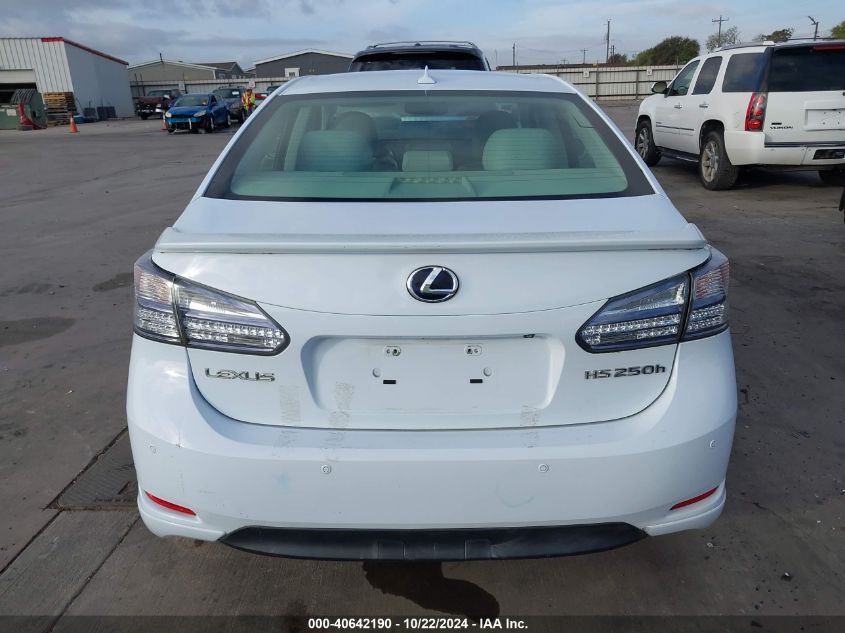 2010 Lexus Hs 250H Premium VIN: JTHBB1BA3A2010489 Lot: 40642190