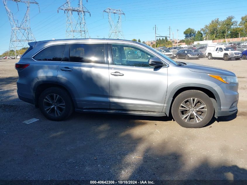 2016 Toyota Highlander Xle V6 VIN: 5TDJKRFH1GS344959 Lot: 40642308