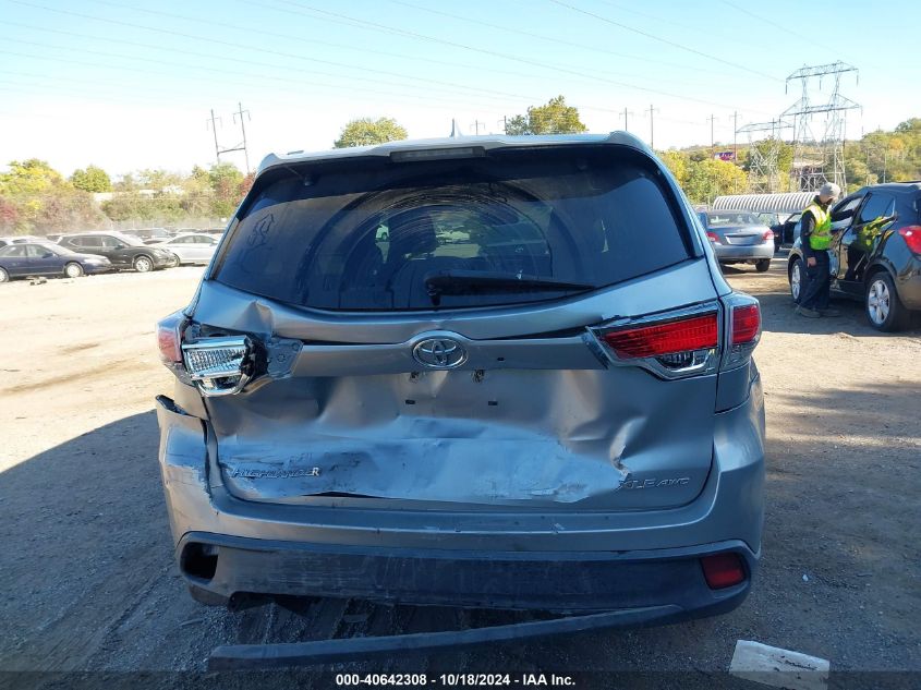 2016 Toyota Highlander Xle V6 VIN: 5TDJKRFH1GS344959 Lot: 40642308