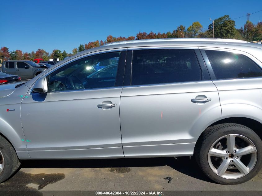 2014 Audi Q7 3.0T S Line Prestige VIN: WA1DGAFEXED011796 Lot: 40642384