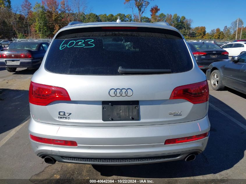 2014 Audi Q7 3.0T S Line Prestige VIN: WA1DGAFEXED011796 Lot: 40642384