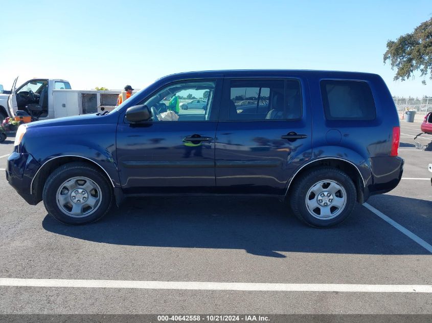 2014 Honda Pilot Lx VIN: 5FNYF4H2XEB050329 Lot: 40642558