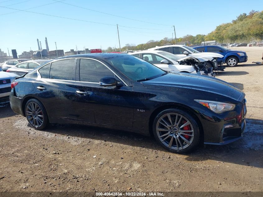 2018 Infiniti Q50 3.0T Red Sport 400 VIN: JN1FV7AR7JM481105 Lot: 40642834