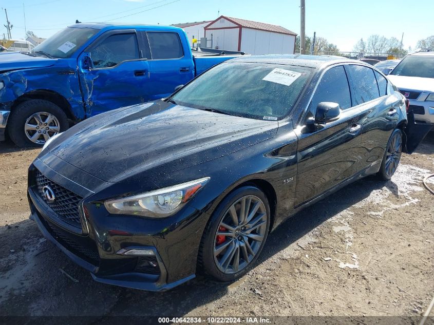 2018 Infiniti Q50 3.0T Red Sport 400 VIN: JN1FV7AR7JM481105 Lot: 40642834