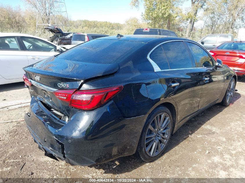 2018 Infiniti Q50 3.0T Red Sport 400 VIN: JN1FV7AR7JM481105 Lot: 40642834