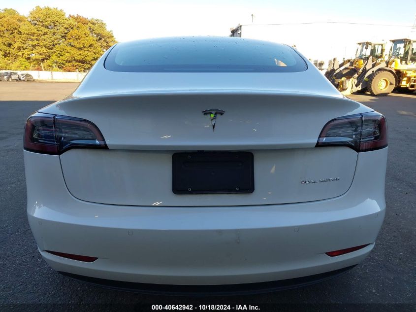 2021 Tesla Model 3 Long Range Dual Motor All-Wheel Drive VIN: 5YJ3E1EBXMF855729 Lot: 40642942