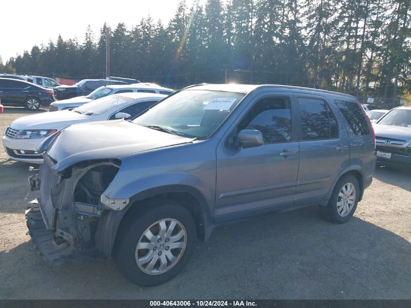 2006 Honda Cr-V Se VIN: JHLRD78986C056866 Lot: 40643006